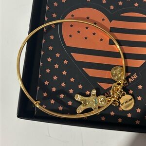 Alex and Ani Gingerbread Charm Bangle - Gold